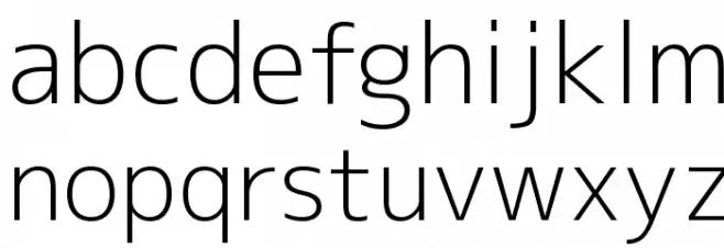 M+ 2c light Schriftart Kleinbuchstaben
