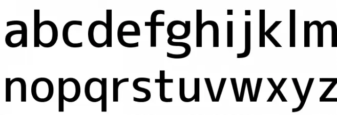 M+ 2c medium Caratteri MINUSCOLO