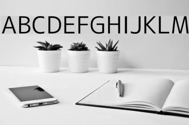 M+ 2c regular Font examples