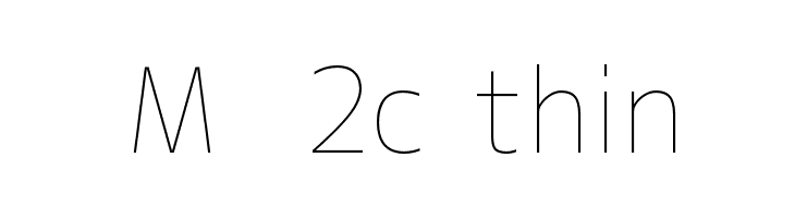M+ 2c thin Font