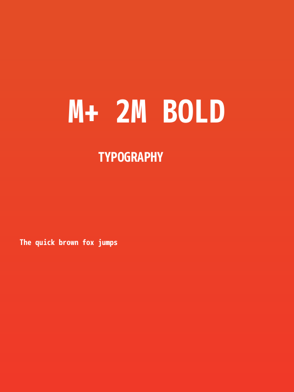 M+ 2m bold Poster