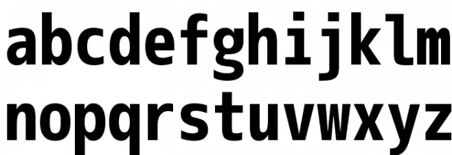 M+ 2m bold 字体 小写