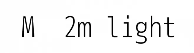 M+ 2m light  font caratteri gratis