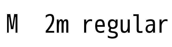 M+ 2m regular Font
