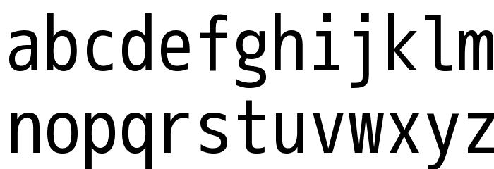 M+ 2m regular Schriftart Kleinbuchstaben
