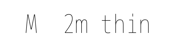 M+ 2m thin  font caratteri gratis