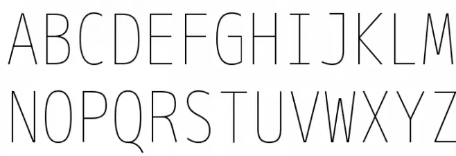M+ 2m thin Schriftart Groß