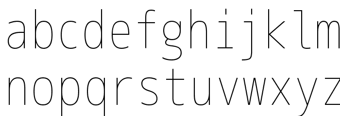 M+ 2m thin Font LOWERCASE
