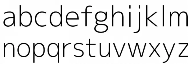 M+ 2p light Schriftart Kleinbuchstaben