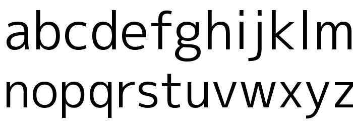 M+ 2p regular Font LOWERCASE