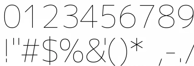 M+ 2p thin Font Alte caractere