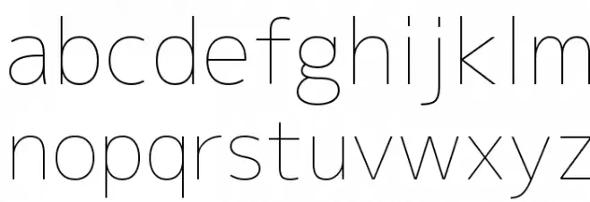 M+ 2p thin Font Litere mici