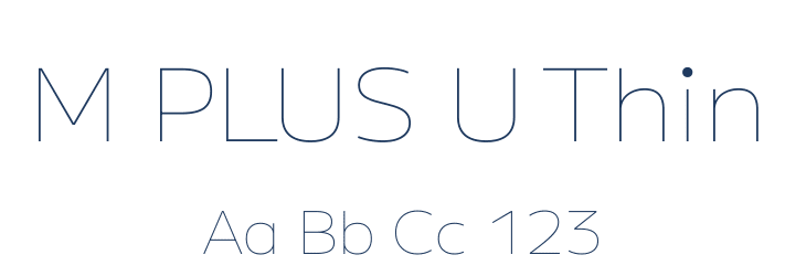 M PLUS U Thin Font Preview