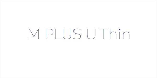 M PLUS U Thin Logo