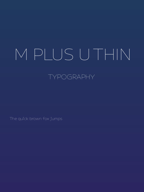 M PLUS U Thin Poster