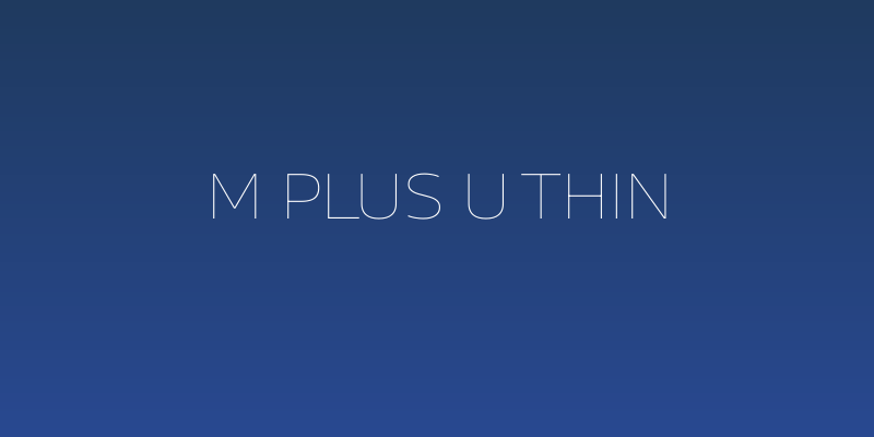 M PLUS U Thin Social Header