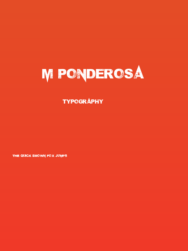 M Ponderosa Poster