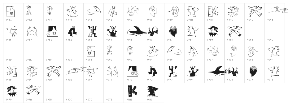 M-sKetches Character Map