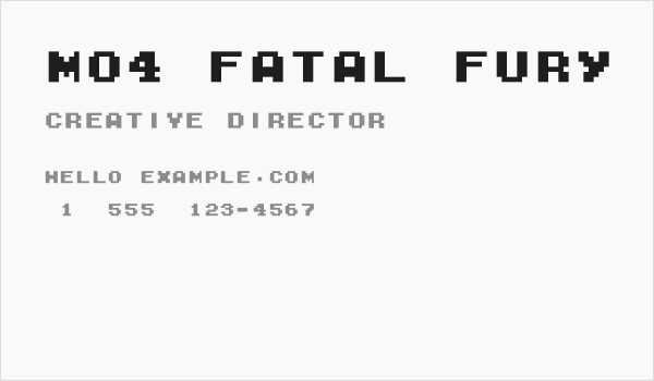 M04_FATAL FURY BLACK Business Card
