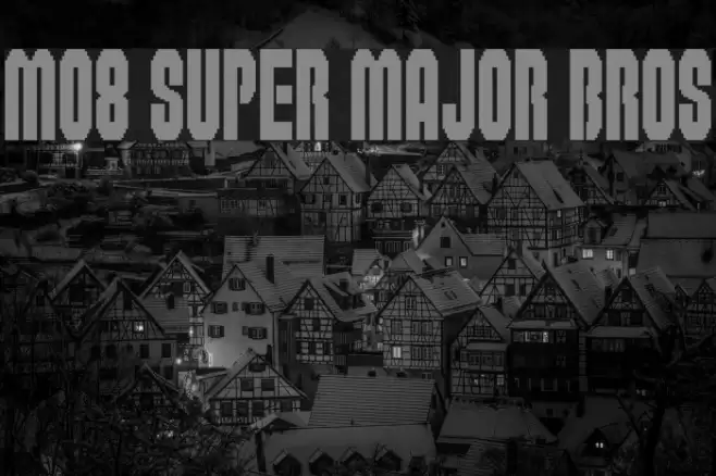 M08_SUPER MAJOR BROS Font examples
