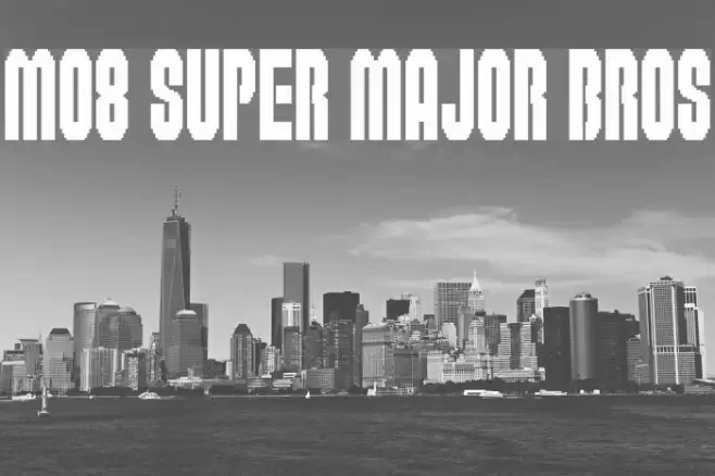 M08_SUPER MAJOR BROS Font examples