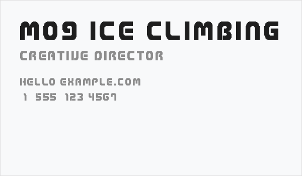 M09_ICE CLIMBING Business Card