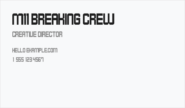 M11_BREAKING CREW Business Card