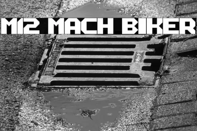 M12_MACH BIKER Font examples