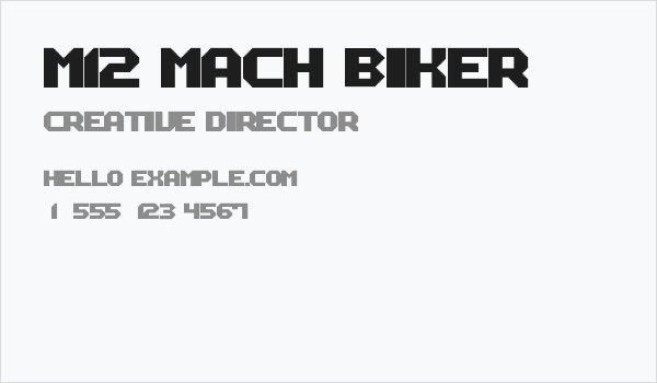M12_MACH BIKER Business Card