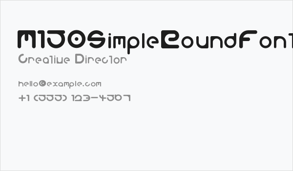 M150SimpleRoundFont Business Card