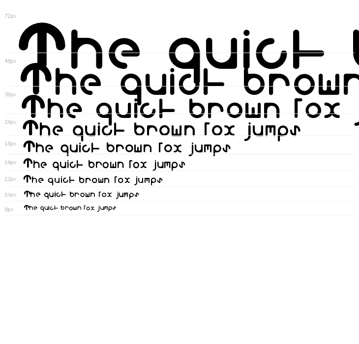 M150SimpleRoundFont Waterfall