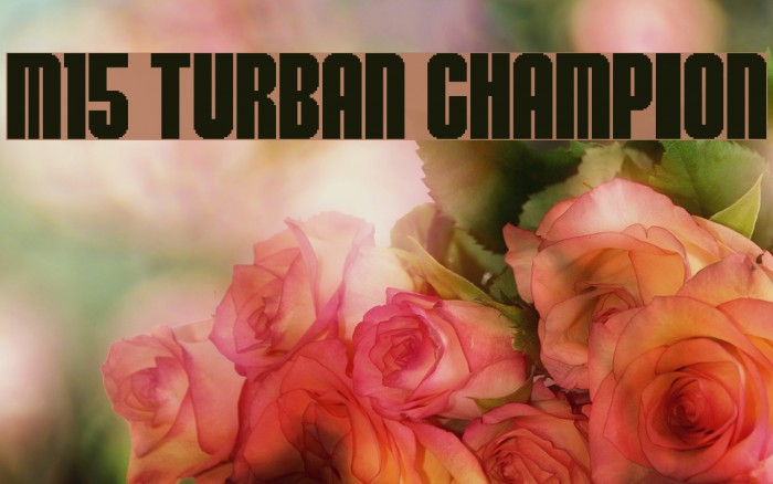 M15_TURBAN CHAMPION Font examples
