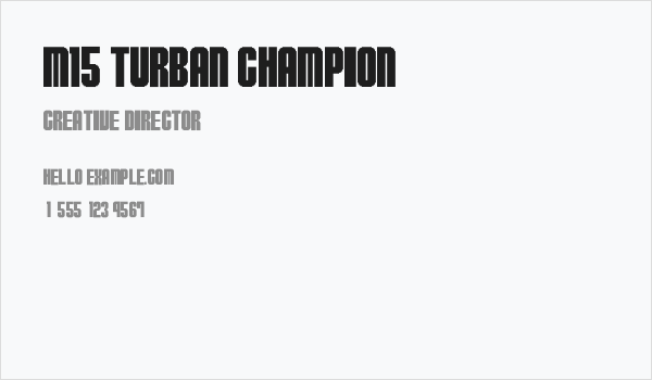 M15_TURBAN CHAMPION Business Card