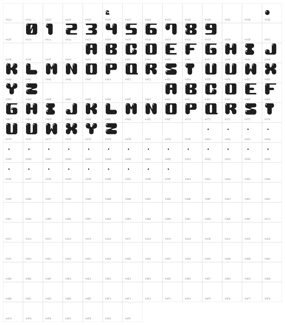 M19_COCONUT MILK Character Map