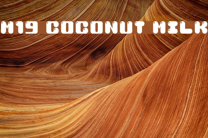 M19_COCONUT MILK フォント examples