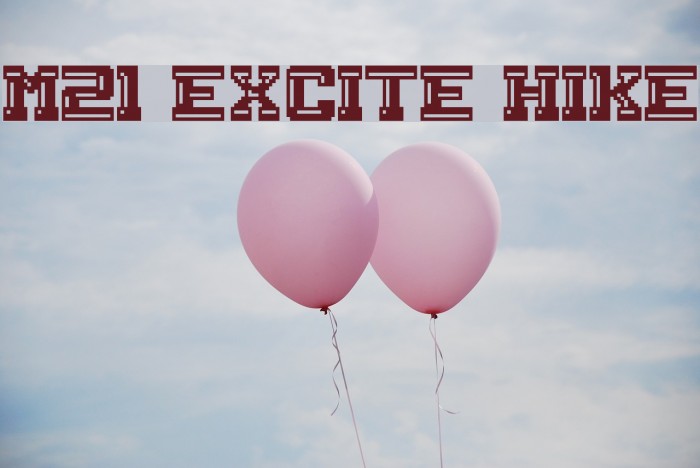 M21_EXCITE HIKE Font examples