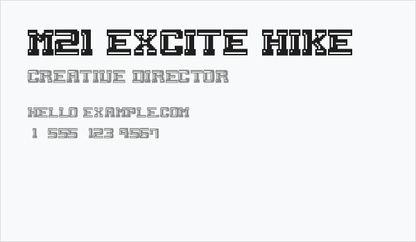 M21_EXCITE HIKE Business Card