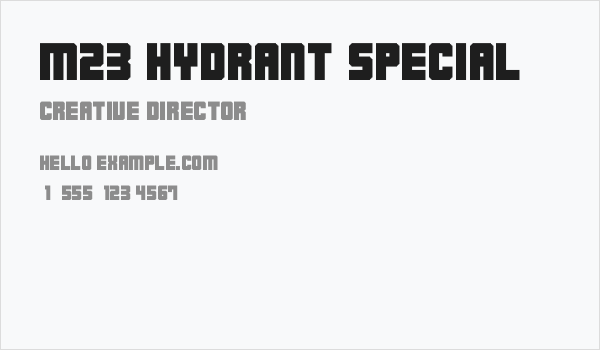 M23_HYDRANT SPECIAL Business Card