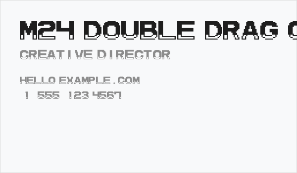 M24_DOUBLE DRAG ON Business Card