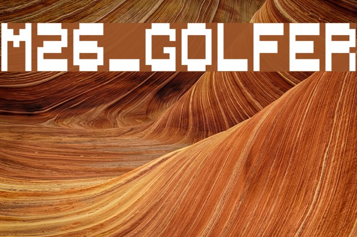 M26_GOLFER Font examples