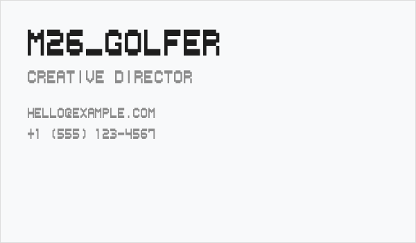 M26_GOLFER Business Card