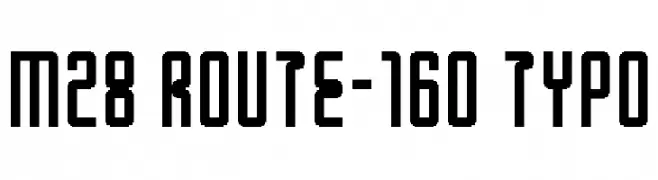 M28_ROUTE-160 TYPO  les polices de caractères gratuit tlcharger