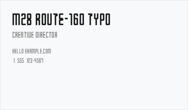 M28_ROUTE-160 TYPO Business Card