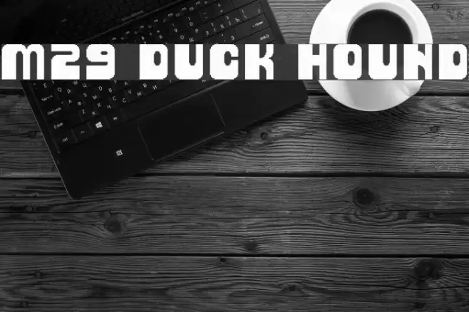 M29_DUCK HOUND Font examples