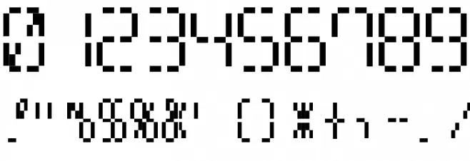 M36_L.E.D. BIT Font OTHER CHARS