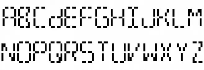M36_L.E.D. BIT Schriftart Groß