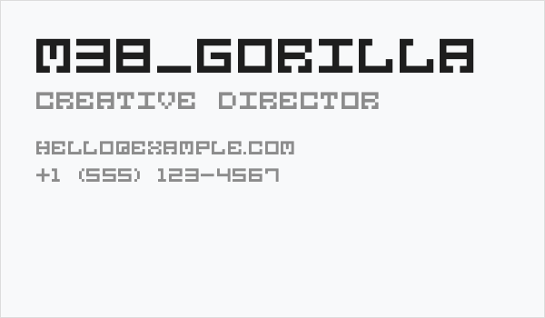 M38_GORILLA Business Card