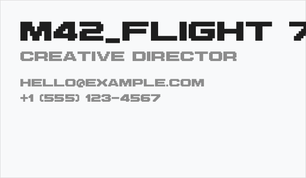 M42_FLIGHT 721 Business Card
