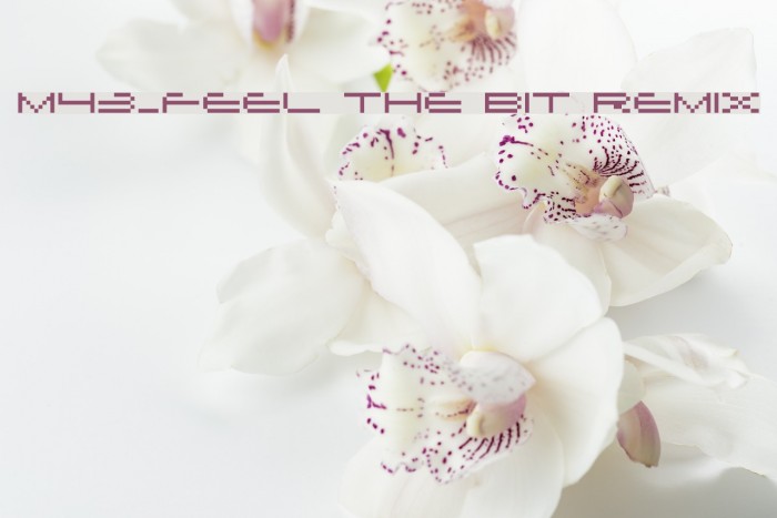 M43_FEEL THE BIT REMIX Font examples
