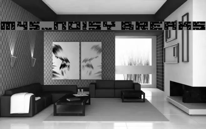 M45_NOISY BREAKS Font examples